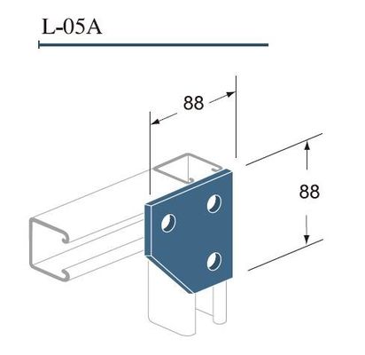 acheter Trois trous pour les raccords de canaux de soutènement en plaque de coussinet d'angle en zinc online manufacture