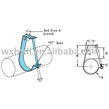 acheter Des pinces de tuyauterie réglables support de support en forme de J online manufacture
